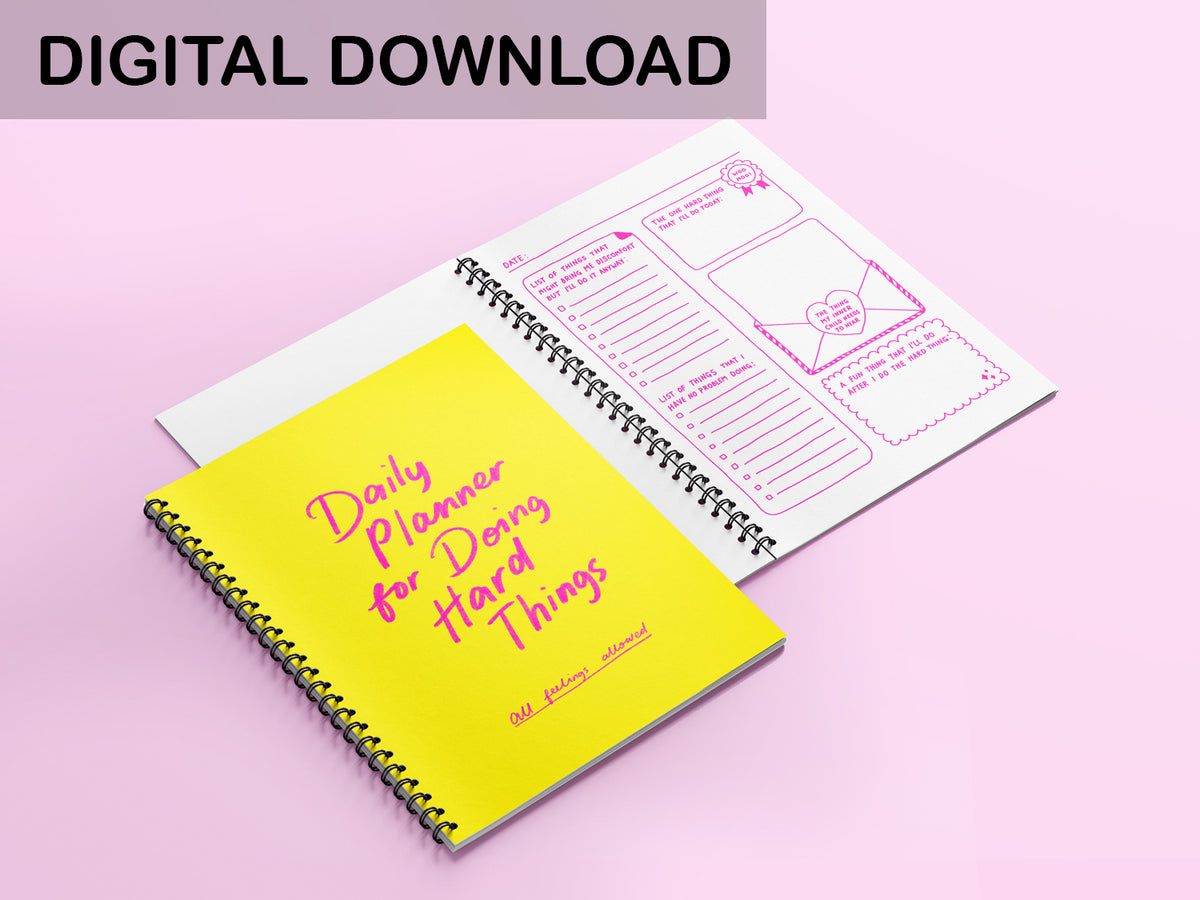 Hard Things Planner *Digital download* – My Feelings Shop
